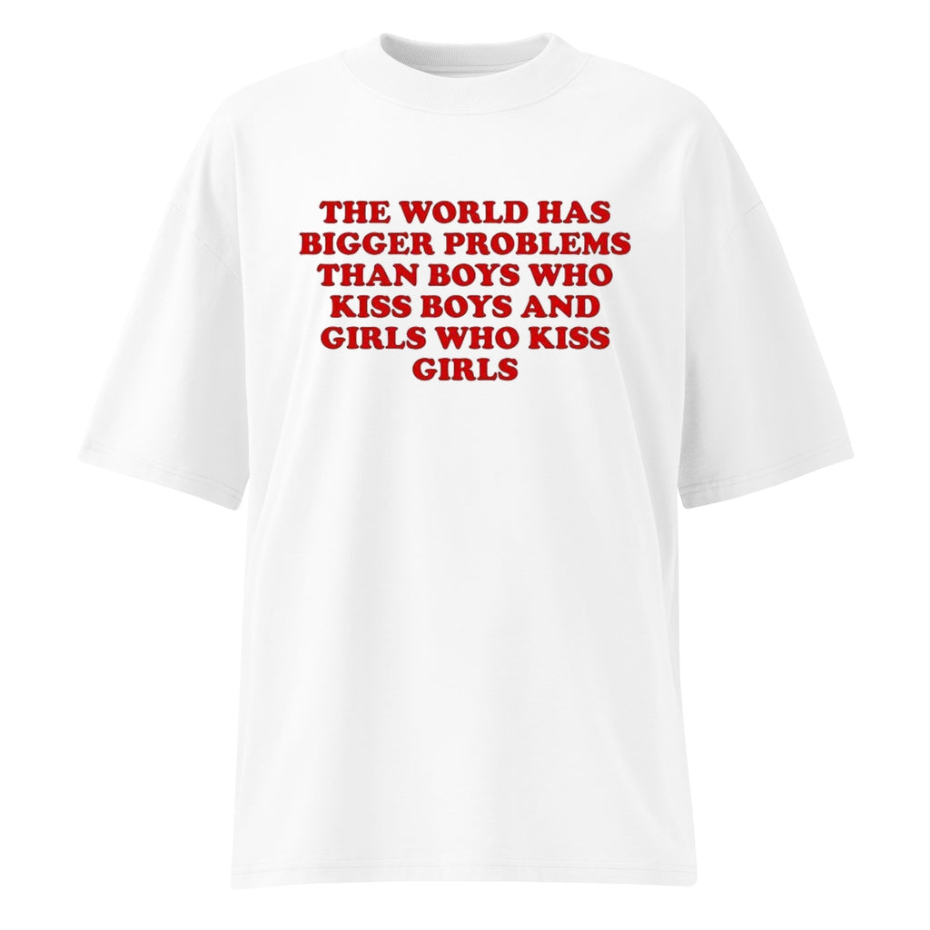 The World Has Bigger Problems Graphic Slogan T-Shirt